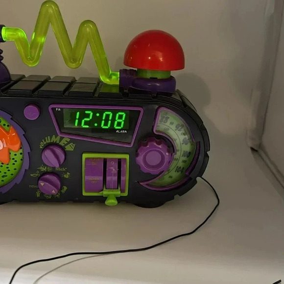 Vintage 1995 Nickelodeon Time Blaster Rise & Slime Alarm Clock AM/FM Radio - Picture 8 of 12